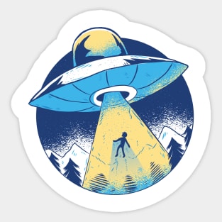 Alien Abduction Sticker